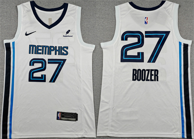 Men's Memphis Grizzlies #27 Cameron Boozer White 2026 Draft Association Edition Stitched Jersey